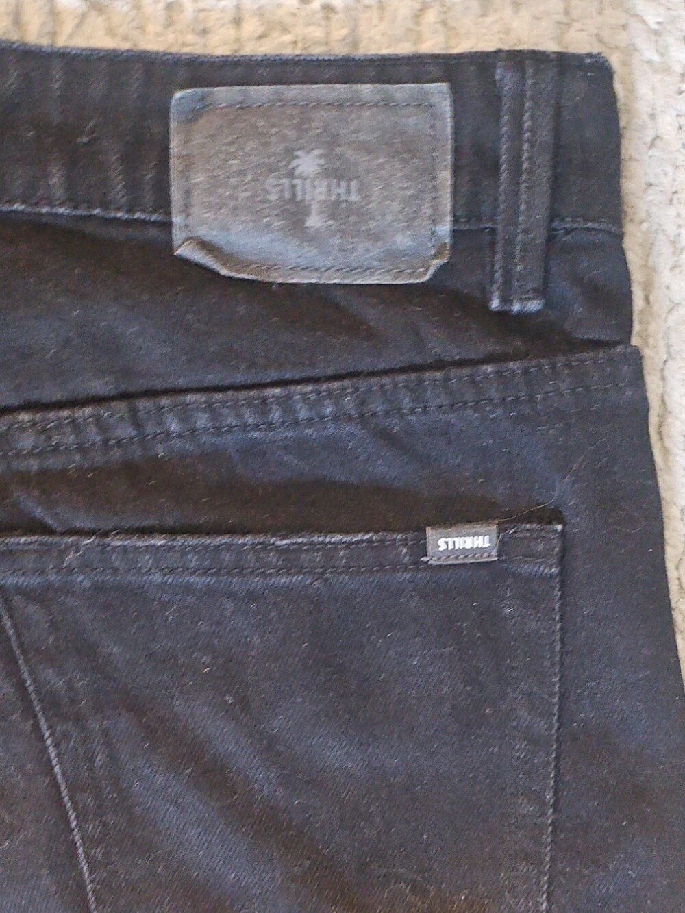 Thrills Men's Black Jeans - Chopped Straight Fit